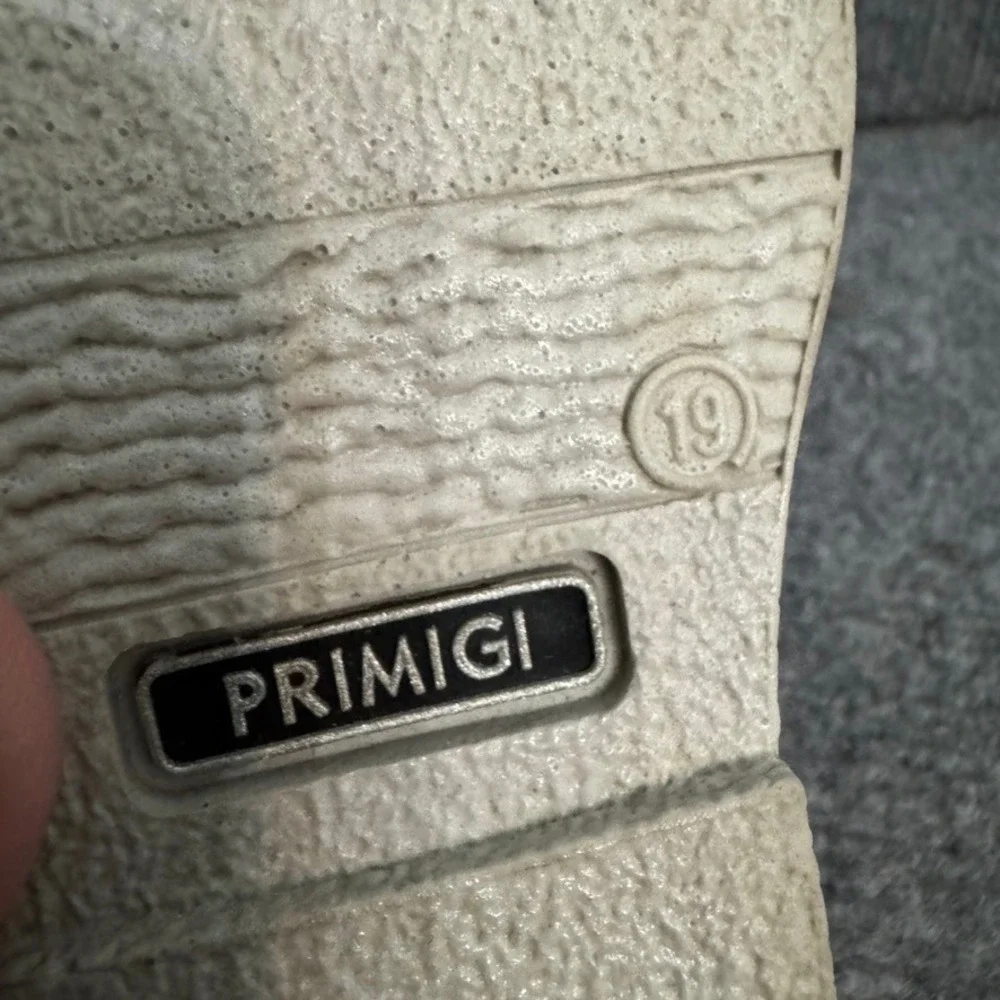 Primigi Infant Tweed Lace Up Chukka Boots Black White Silver Sparkle Size 19 EU
